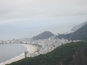Copacabana from the cable car to Morro de Urca.