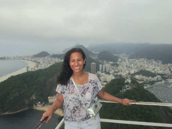 Copacabana to my left and Guanabara Bay to my right.